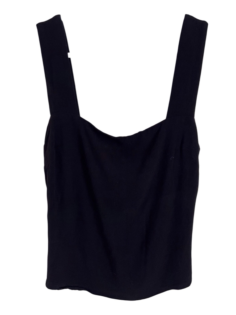 Reformation Black Crop Tank Top Neutral Minimalist Normcore Y2K Size 6